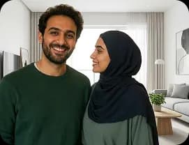 Smiling Muslim couple building a halal marriage through a trusted Islamic matrimony platform